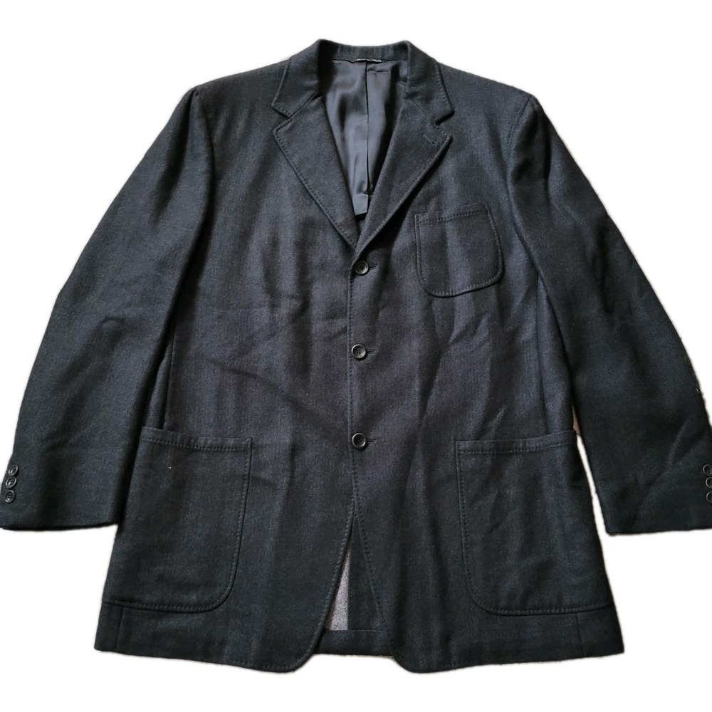 Canali Proposta Blazer 44R 50% Silk 50% Cashmere Sport Coat Patch Pockets Italy - Picture 2 of 13